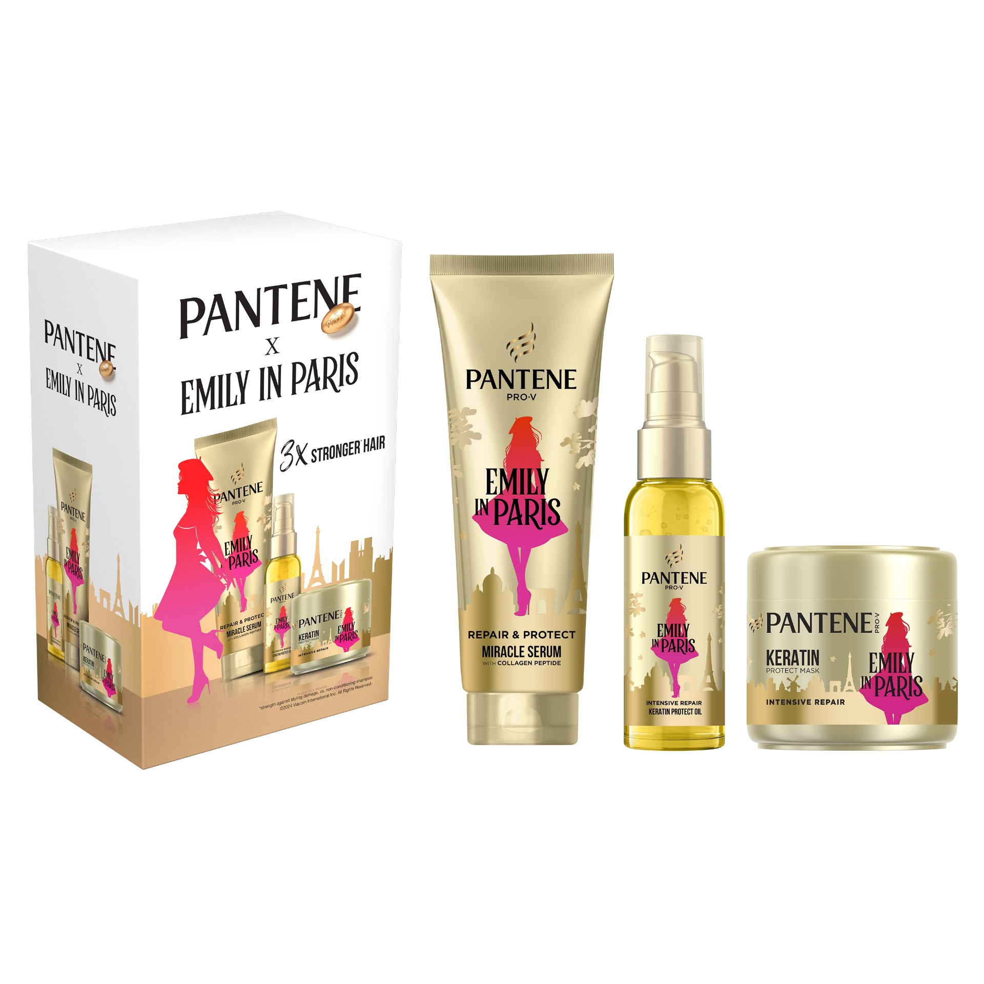 Masque Capillaire Pantene Repair & Protect à La Kératine - 300 Ml - Collaboration Emily In Paris